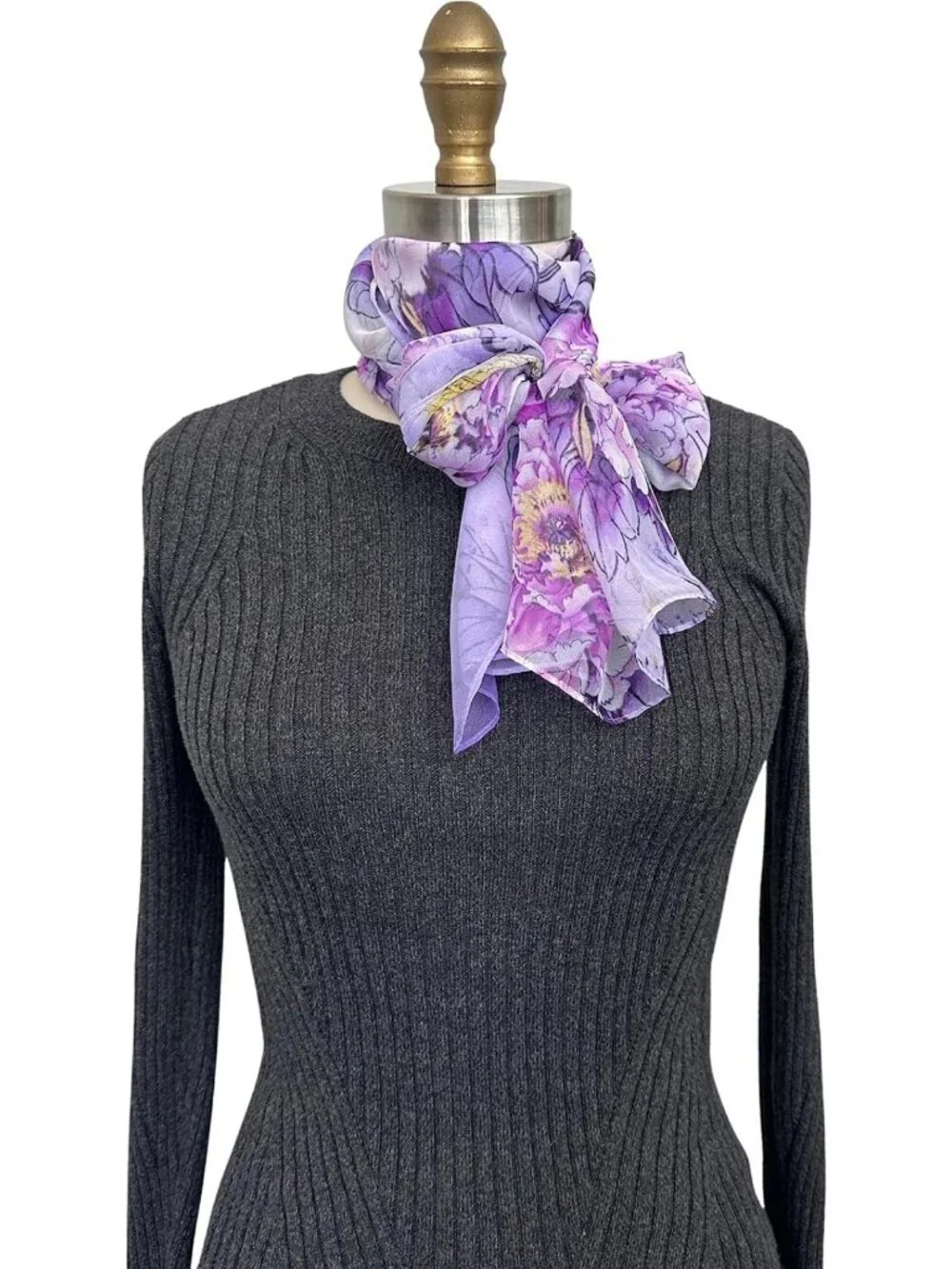 Lightweight Sheer Chiffon Scarf - Silky Soft, Versatile Fashion Accessory